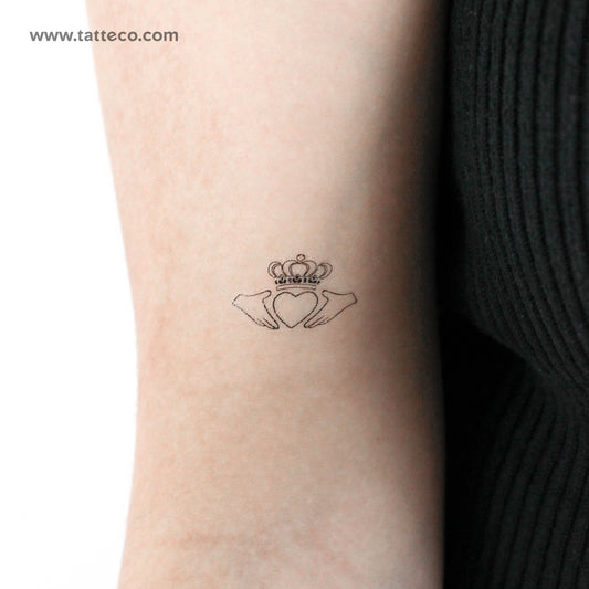 Tatuaje temporal pequeño de Claddagh - Juego de 3