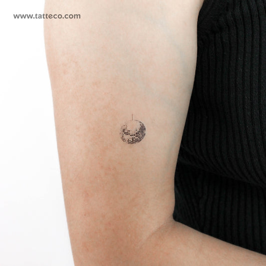 Small Disco Ball Temporary Tattoo - Set of 3