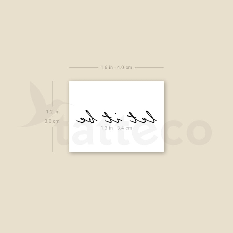 Let It Be Temporary Tattoo - Set of 3