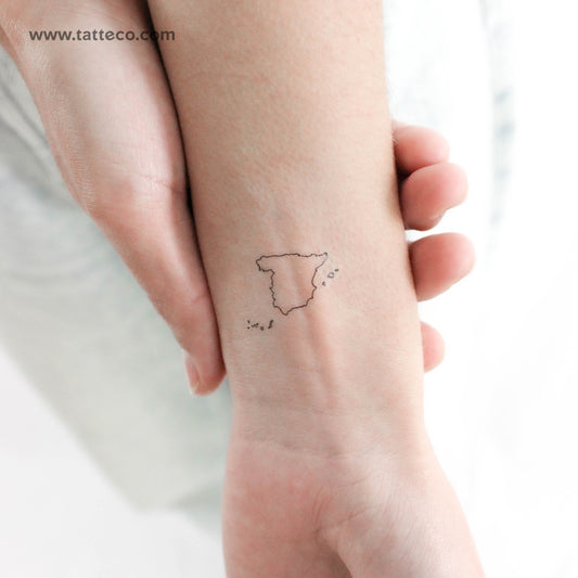 Tatuaje temporal del mapa de España (juego de 3)