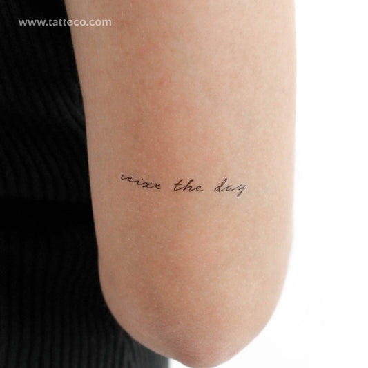 Tatuaje temporal "Aprovecha el día" - Juego de 3