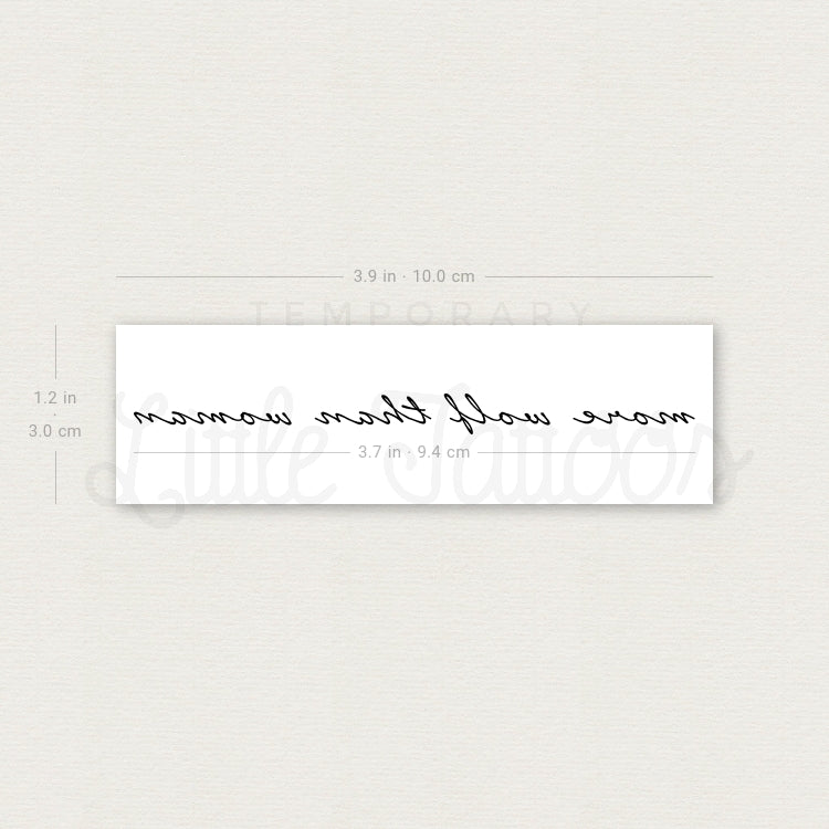More Wolf Than Woman Temporary Tattoo - Set of 3