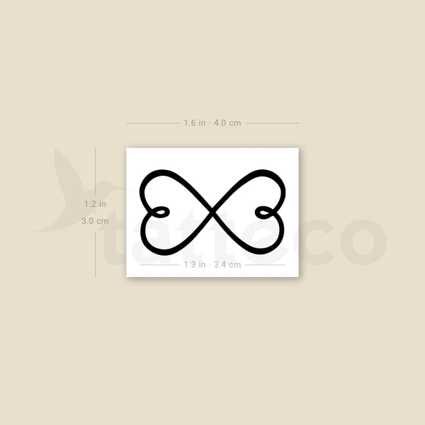 Infinity Hearts Temporary Tattoo - Set of 3