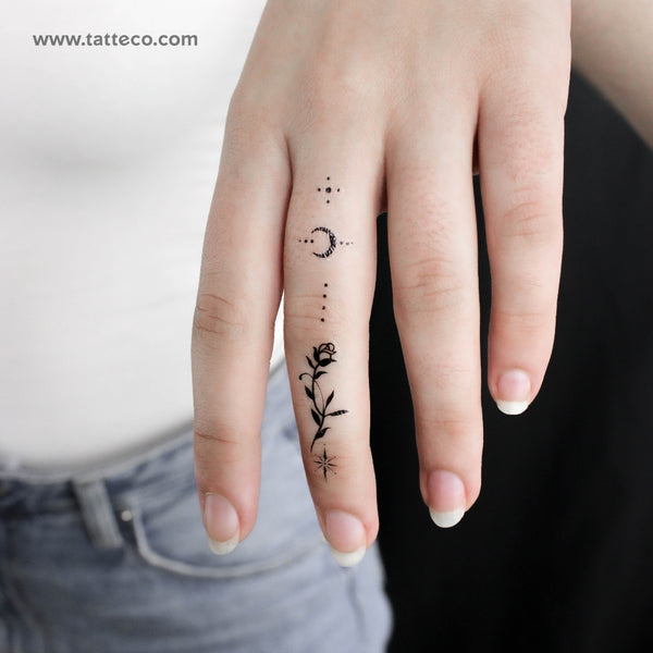 Finger Ornament Temporary Tattoo - Set of 3