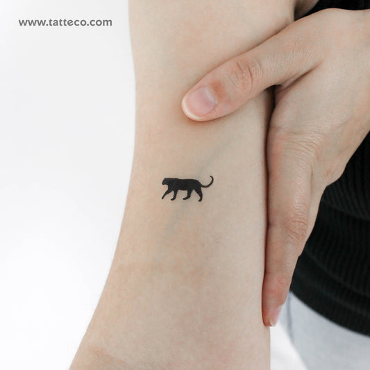 Small Black Panther Temporary Tattoo - Set of 3