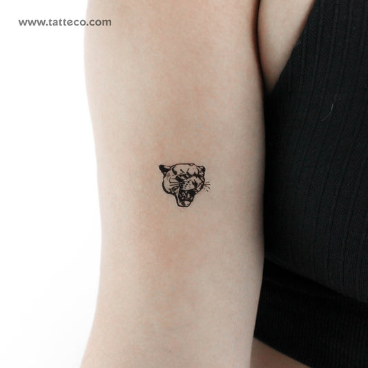Tatuaje temporal de pantera - Juego de 3