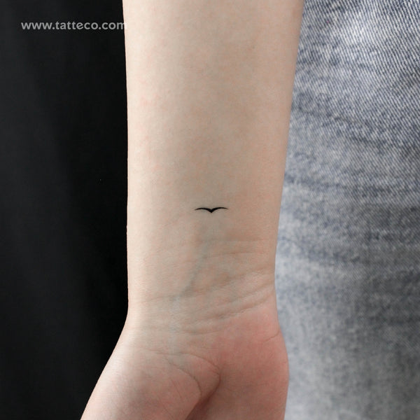 Minimalist Seagull Temporary Tattoo - Set of 3