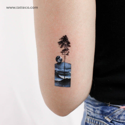 Tatuaje temporal "Night Tree" de Ann Lilya (juego de 3)