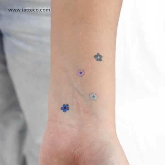 Tiny Flowers By Ann Lilya Temporary Tattoo - Set of 3