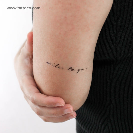 Tatuaje temporal "Millas por recorrer..." - Juego de 3
