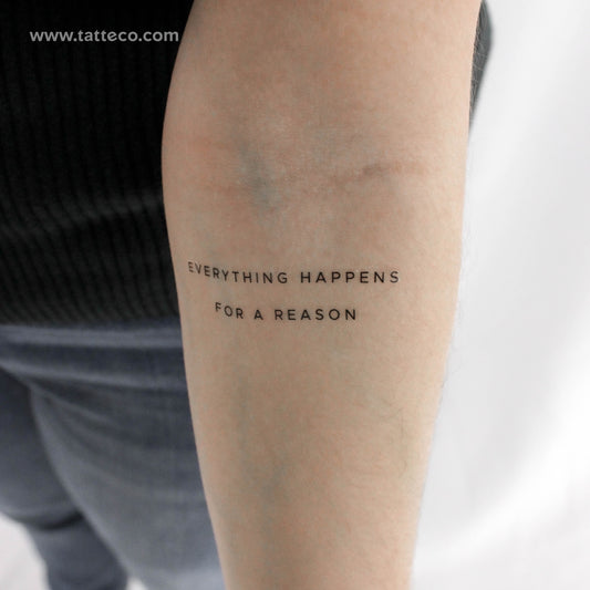 TODO PASA POR UNA RAZÓN Tatuaje temporal - Juego de 3