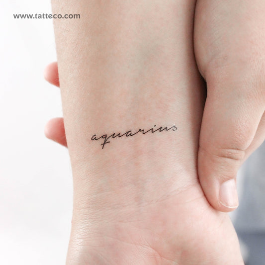 Tatuaje temporal de Acuario - Juego de 3