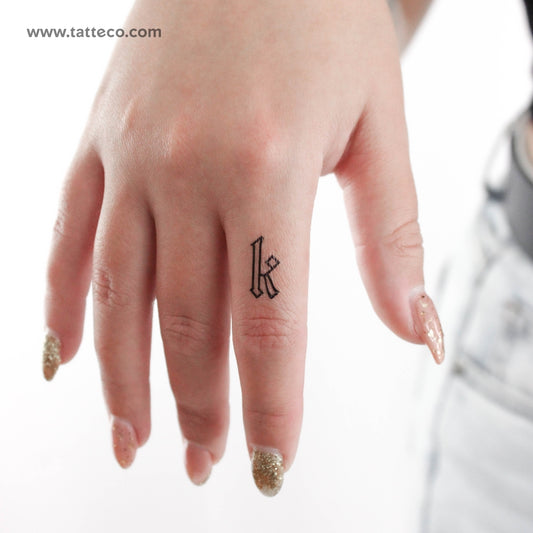 K Temporary Tattoo - Set of 3