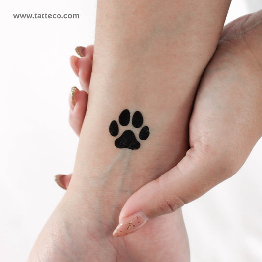 Tatuaje temporal de pata de perro - Juego de 3