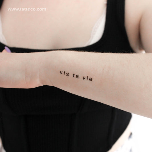 Vis Ta Vie Temporary Tattoo - Set of 3