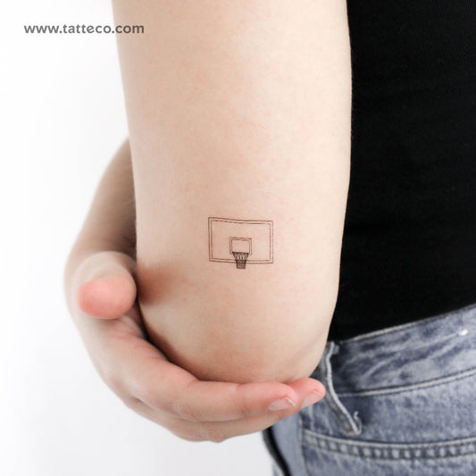 Basketball Backboard Temporary Tattoo - Set of 3