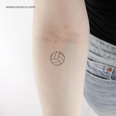 Volleyball Temporary Tattoo - Set of 3