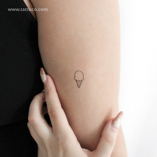 Tatuaje temporal de helado - Juego de 3