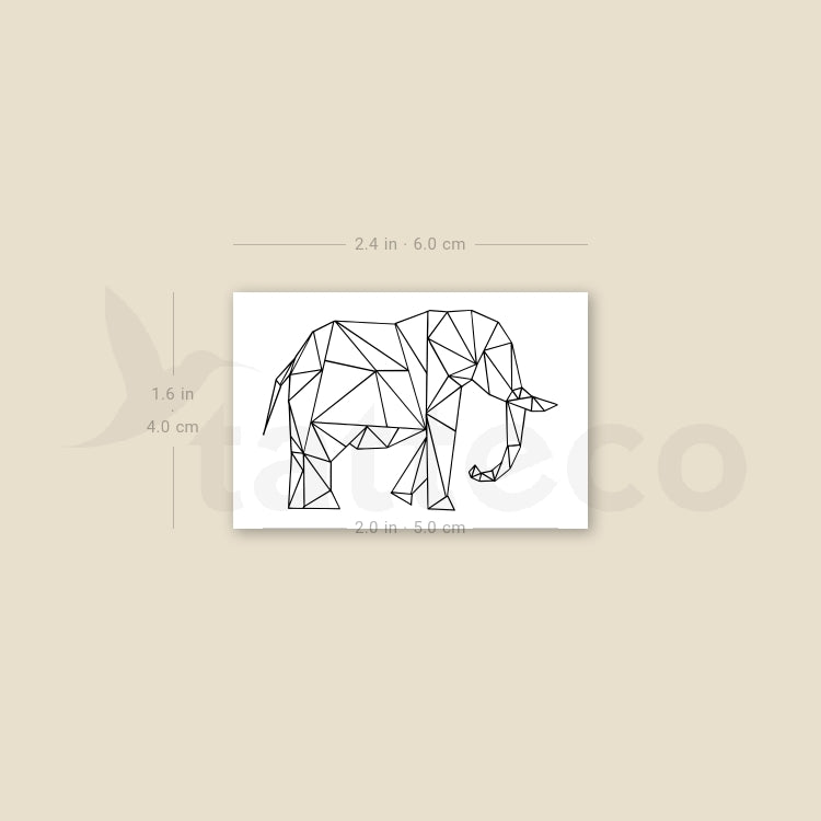 Elephant Temporary Tattoo by Cagri Durmaz - Set of 3
