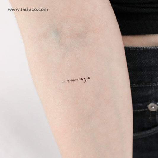 Tatuaje temporal "Pequeño coraje" - Juego de 3