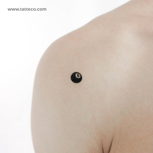 Tatuaje temporal de bola ocho - Juego de 3