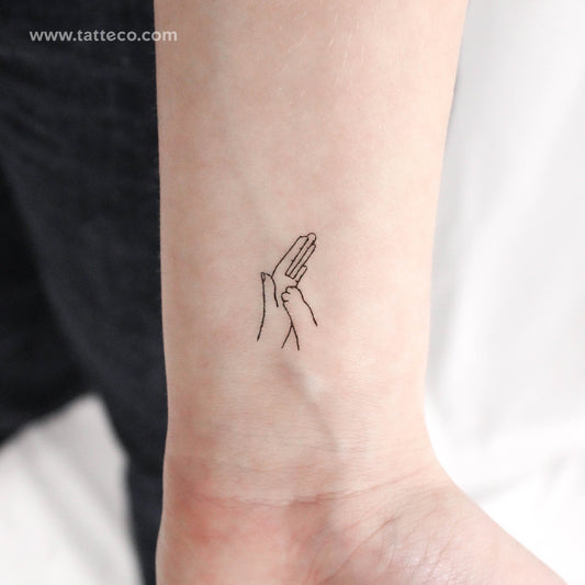 Tatuaje temporal de perrito choca esos cinco - Juego de 3