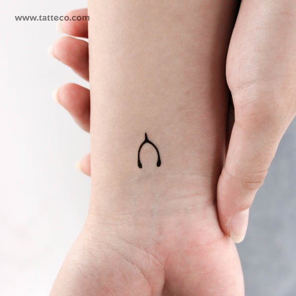 Minimalist Wishbone Temporary Tattoo - Set of 3