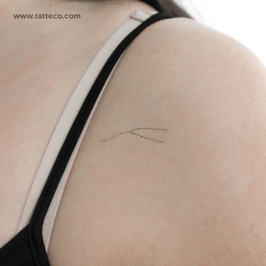 Small Taurus Constellation Temporary Tattoo - Set of 3