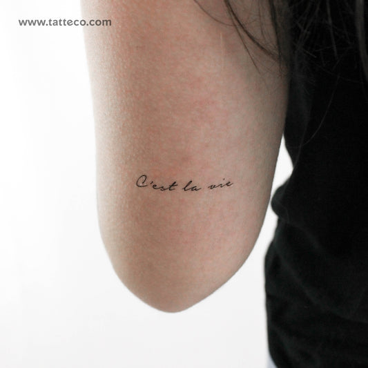 C'est La Vie Temporary Tattoo - Set of 3