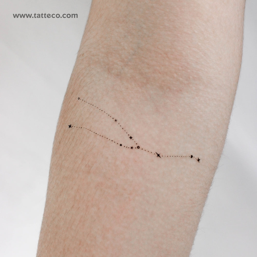 Dots Taurus Constellation Temporary Tattoo - Set of 3