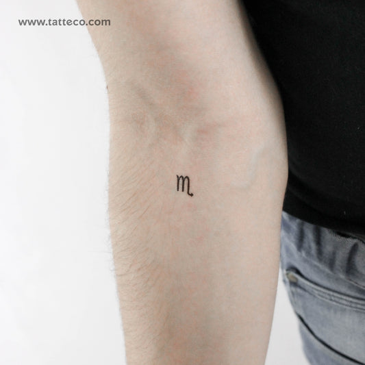 Tatuaje temporal del símbolo del zodiaco Escorpio - Juego de 3