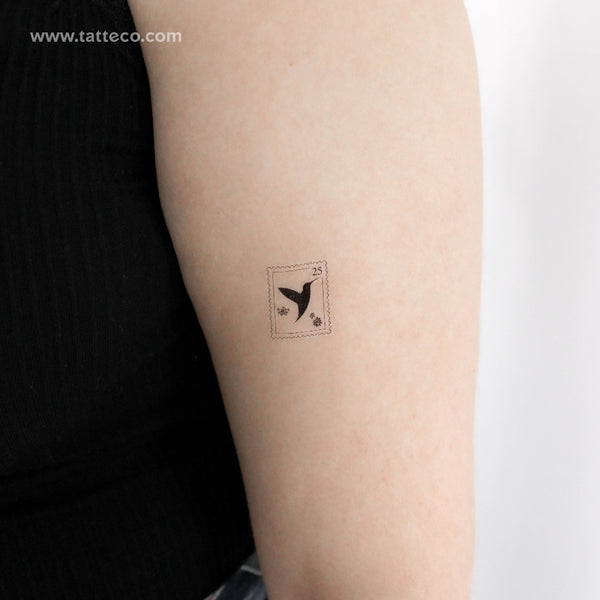 Hummingbird Stamp Temporary Tattoo - Set of 3