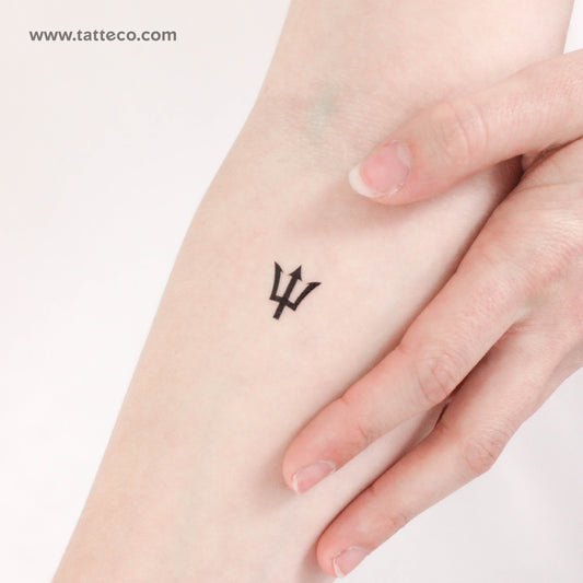 Small Trident Temporary Tattoo - Set of 3