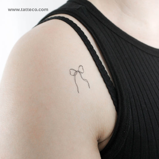 Ribbon Bow Temporary Tattoo - Set of 3