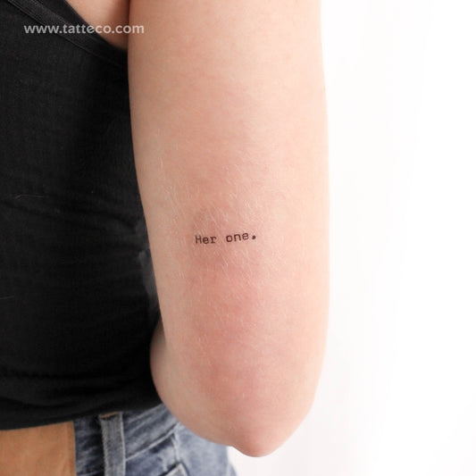 Her One. Temporary Tattoo - Set of 3