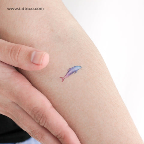 Small Dolphin By Ann Lilya Temporary Tattoo - Set of 3