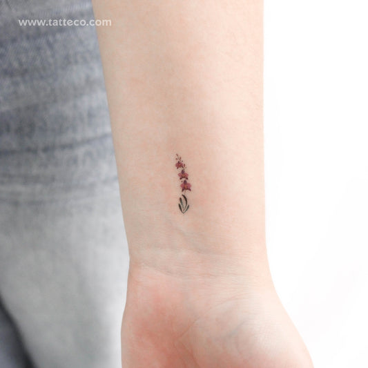 Small Orchid Temporary Tattoo - Set of 3