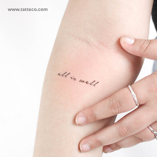 All Is Well Temporary Tattoo - Set of 3