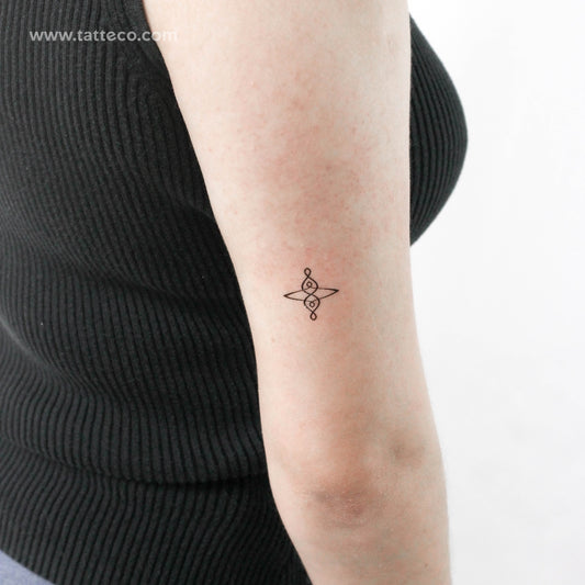 Symmetric Family Symbol Temporary Tattoo - Set of 3