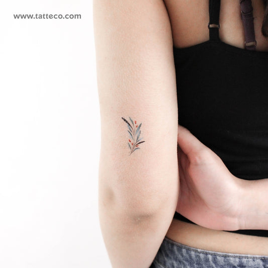 Red Olives By Ann Lilya Temporary Tattoo - Set of 3