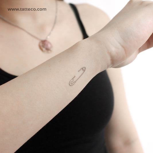 Safety Pin Temporary Tattoo - Set of 3