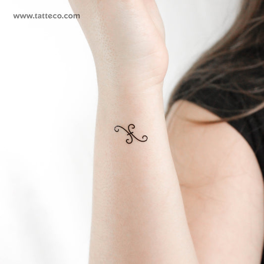 Tatuaje temporal del símbolo de Piscis de Rihanna (juego de 3)