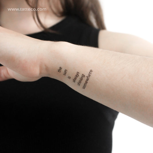 Tatuaje temporal "El sol siempre brilla" - Juego de 3