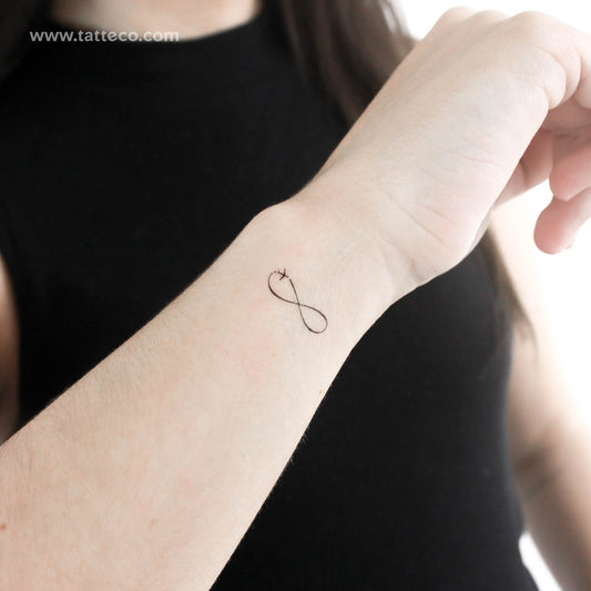 Infinity Airplane Symbol Temporary Tattoo - Set of 3