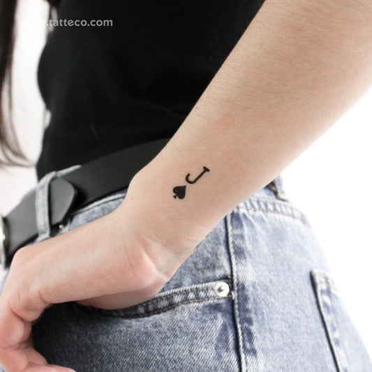 Jack Of Spades Temporary Tattoo - Set of 3