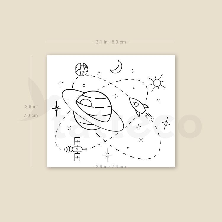 Galaxy Temporary Tattoo by Cagri Durmaz
