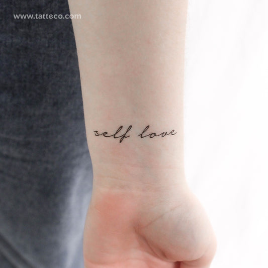 Tatuaje temporal de amor propio - Juego de 3
