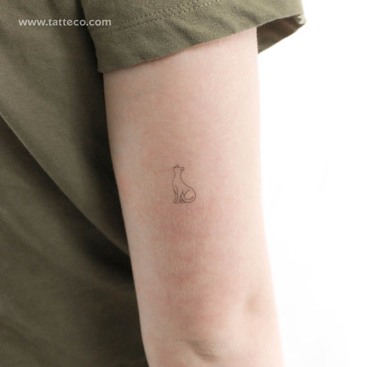 Tatuaje temporal de gato de pie - Juego de 3