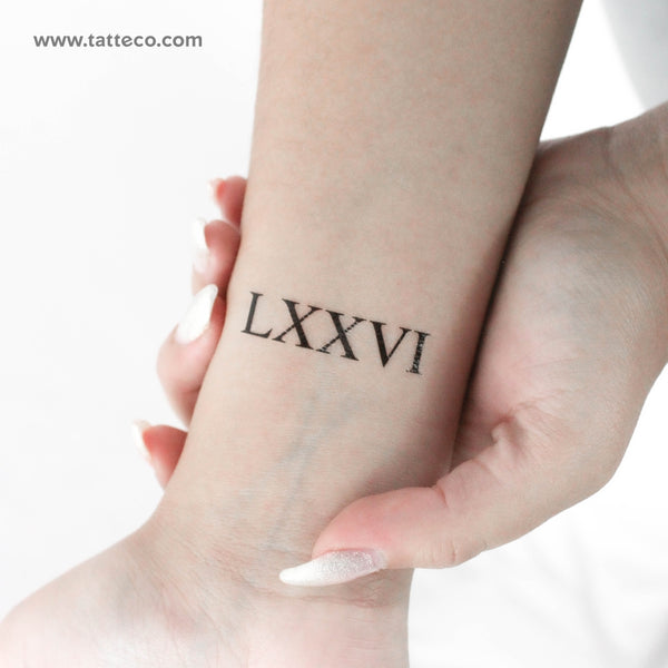 LXXVI Temporary Tattoo - Set of 3