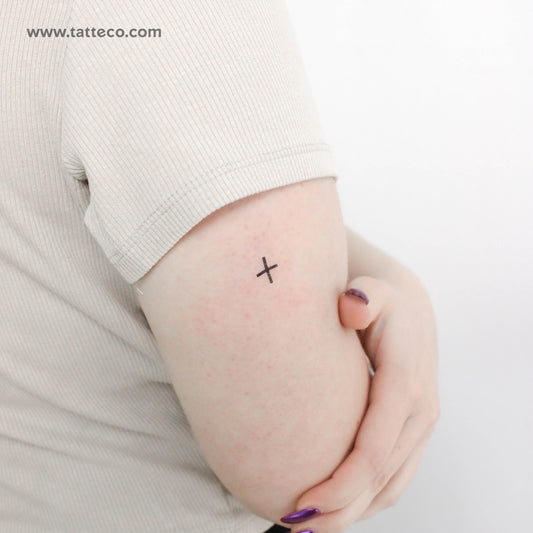 Plus Sign Temporary Tattoo - Set of 3